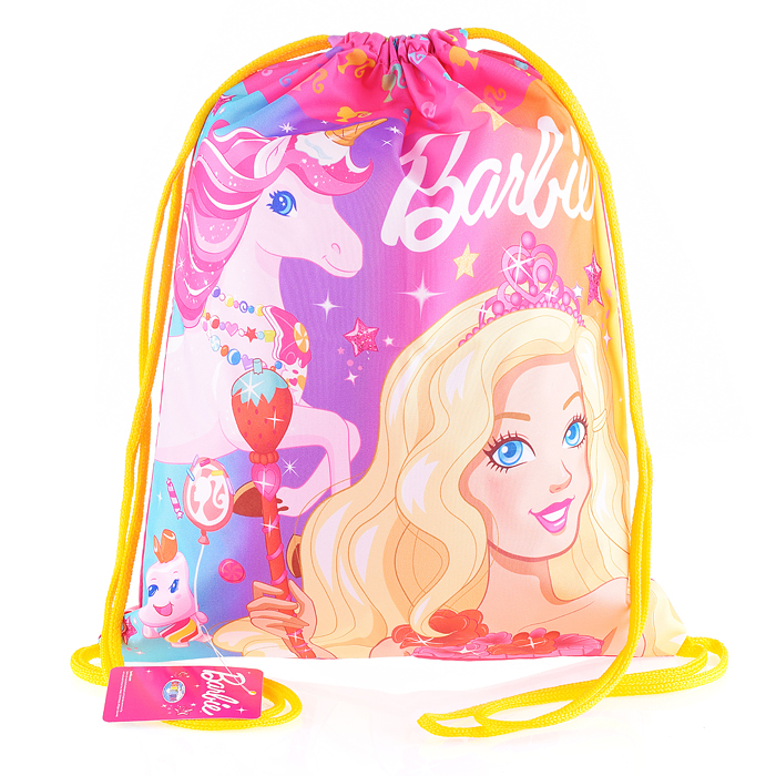 Мешок для обуви "Барби" 1 отделение, 320х420мм, петля для подвеса, полиэстер, 210 ден