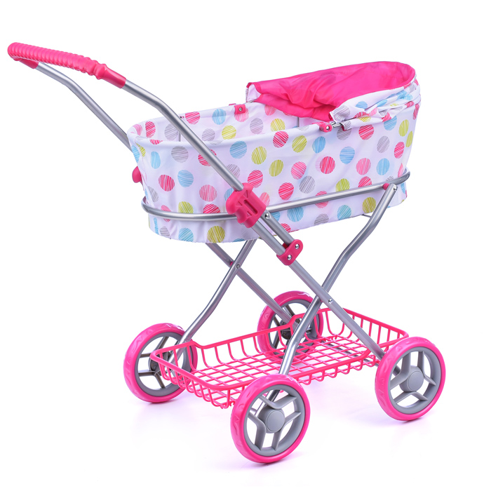 Фото к товару Коляска для кукол 9325B, металлическая, складная, прогулочная с капюшоном, с сумкой и корзиной , цве Коляска для кукол 9325B, металлическая, складная, прогулочная с капюшоном, с сумкой и корзиной , цве