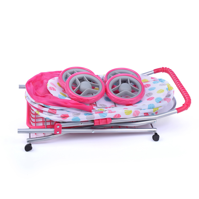 Фото к товару Коляска для кукол 9325B, металлическая, складная, прогулочная с капюшоном, с сумкой и корзиной , цве Коляска для кукол 9325B, металлическая, складная, прогулочная с капюшоном, с сумкой и корзиной , цве