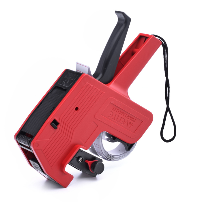 Фото к товару Этикет-пистолет 1-строчный, 8 символов, для прямоугольных этикеток 21x12 мм, красный цвет Этикет-пистолет 1-строчный, 8 символов, для прямоугольных этикеток 21x12 мм, красный цвет