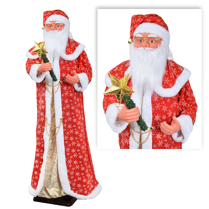 Дед Мороз 219-06880 ( музыкальный) на батарейках, 1,6м.