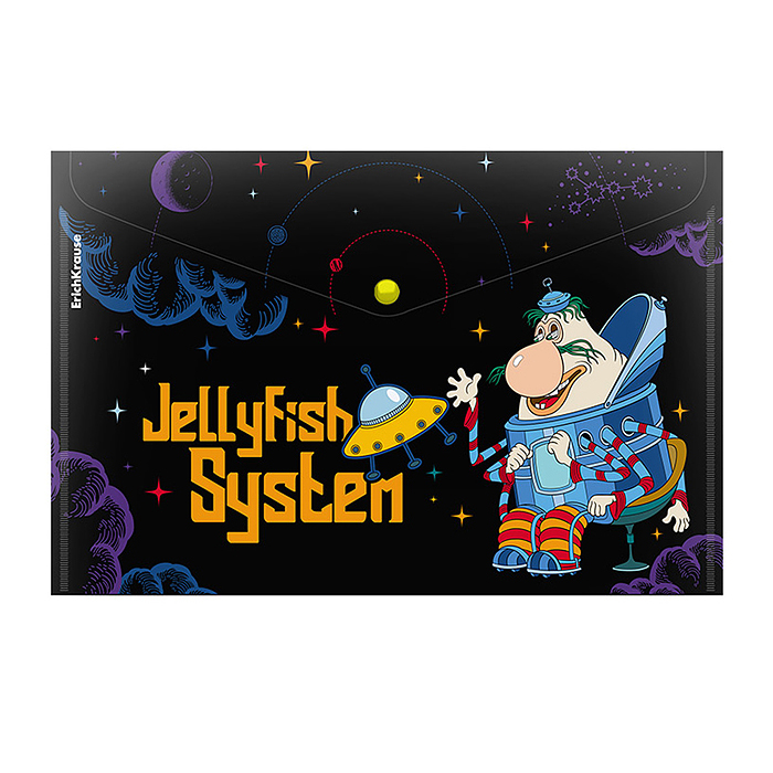 Папка-конверт на кнопке пластиковая "Тайна третьей планеты" A4, ассорти