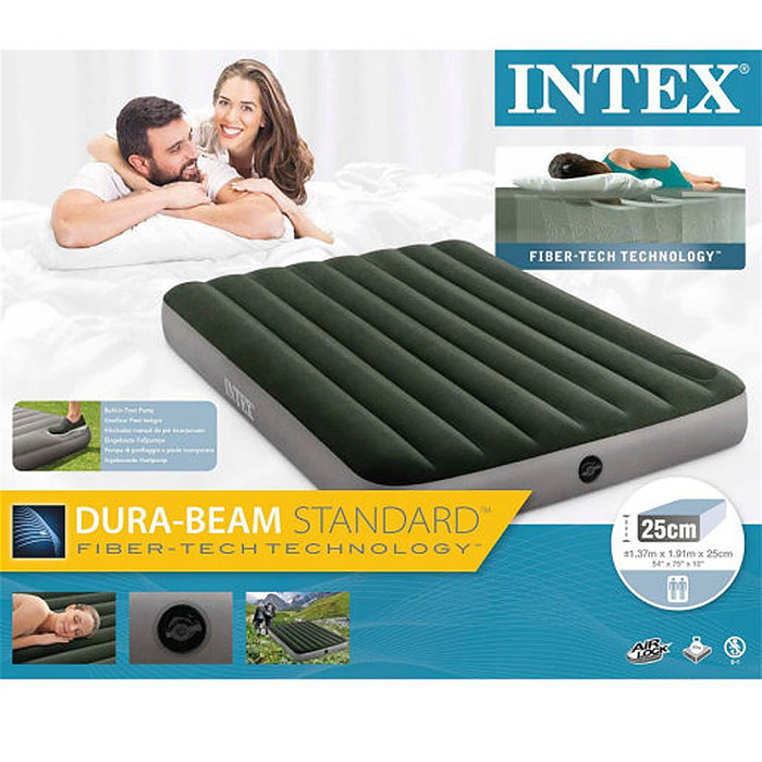 Фото к товару Матрас надувной Dura-Beam Full, 137 х 191 х 25 см, с встроенным ножным насосом, 64762 INTEX Матрас надувной Dura-Beam Full, 137 х 191 х 25 см, с встроенным ножным насосом, 64762 INTEX