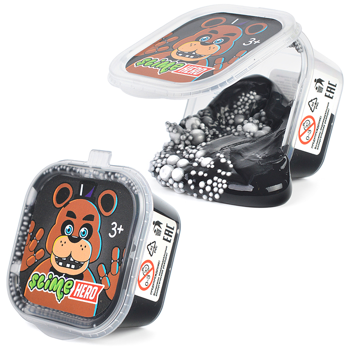 Слайм "Hero" Роботы Медведь черный Слайм "Hero" Роботы Медведь черный