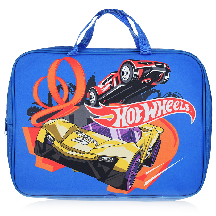 Папка-сумка "Hot Wheels" с ручками, А4, текстильная Папка-сумка "Hot Wheels" с ручками, А4, текстильная
