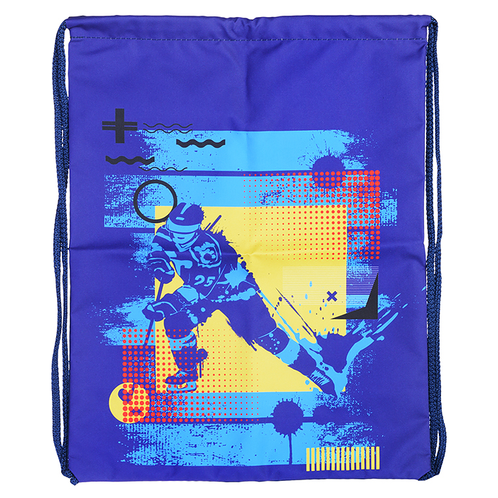 Мешок для обуви "Граффити хоккей" 1 отделение, 330х420мм, петля для подвеса, полиэстер, 210 ден
