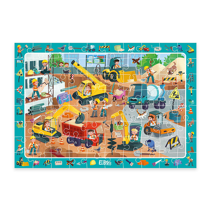 Пазл 80 на внимательность "На стройплощадке" 