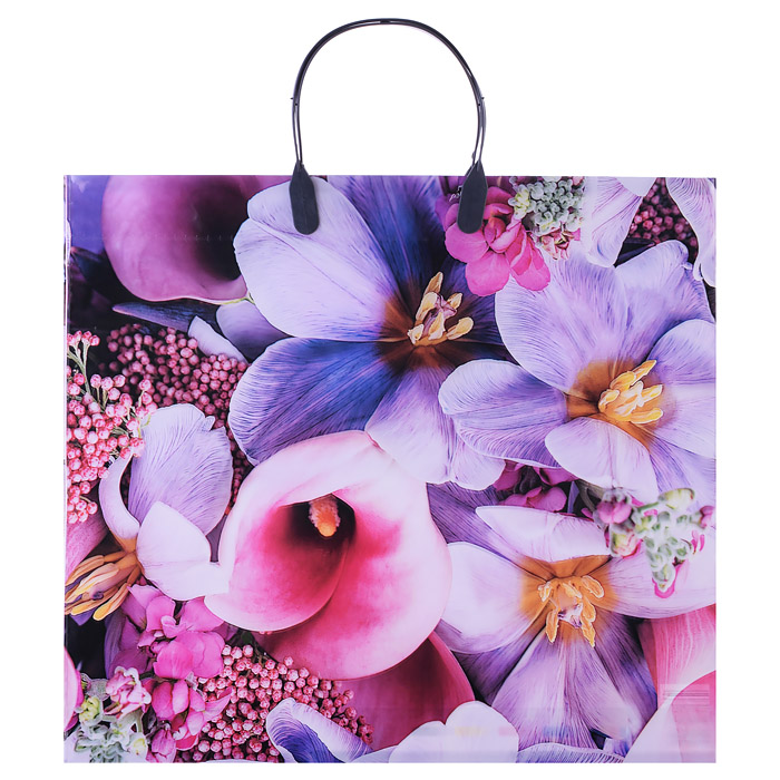 Пакет ПЭ с пластмассовыми ручками 38х34+3 глянец х150 (Ванда) Пакет ПЭ с пластмассовыми ручками 38х34+3 глянец х150 (Ванда)