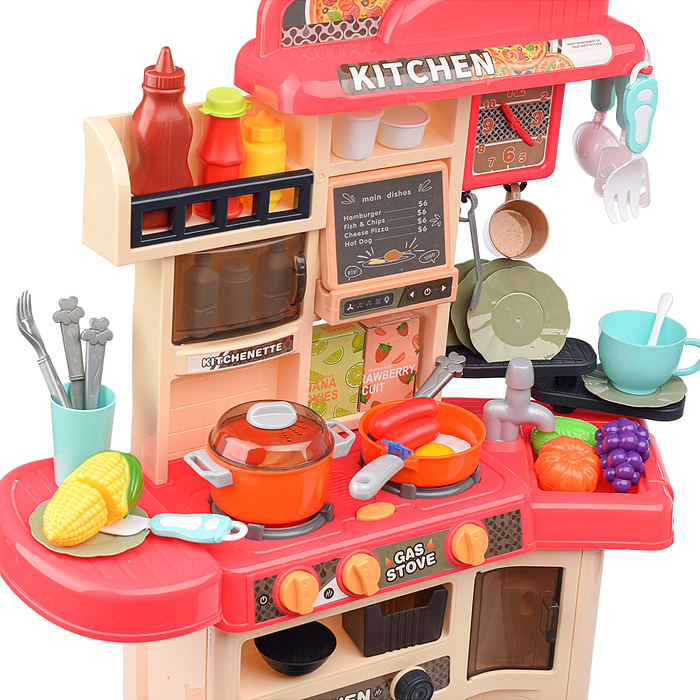 Фото к товару Игровой набор кухня MJL-911 "Мастер шеф" цвет розовый, в коробке Игровой набор кухня MJL-911 "Мастер шеф" цвет розовый, в коробке