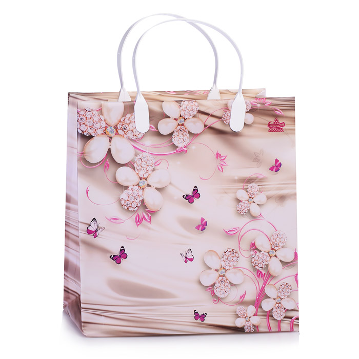 Пакет "Жемчужные цветочки" мягкий пластик (260х240х140) Пакет "Жемчужные цветочки" мягкий пластик (260х240х140)