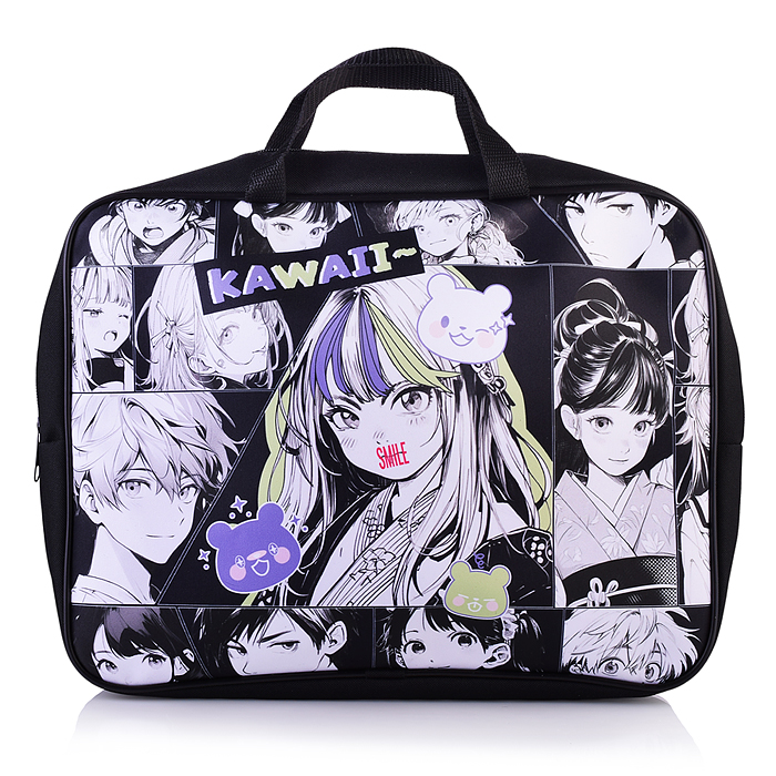 Папка - сумка "Аниме. Smile" А4, боковина - 75 мм Папка - сумка "Аниме. Smile" А4, боковина - 75 мм