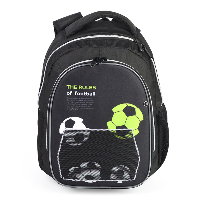 Фото к товару Рюкзак облегченный "Футбол" с анатомической спинкой, 2 отделения на молнии Рюкзак облегченный "Футбол" с анатомической спинкой, 2 отделения на молнии