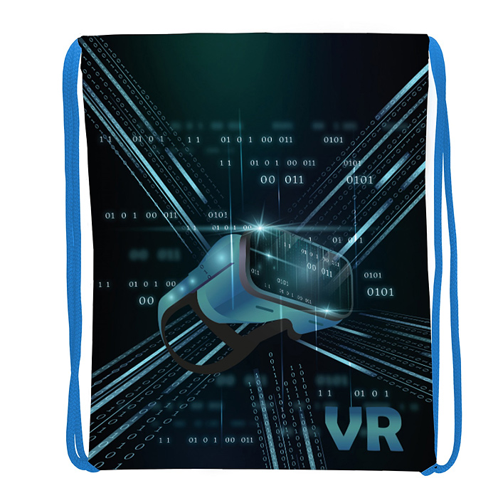 Мешок для обуви "VR" 1 отделение, 370х470мм, петля для подвеса, полиэстер, 210 ден