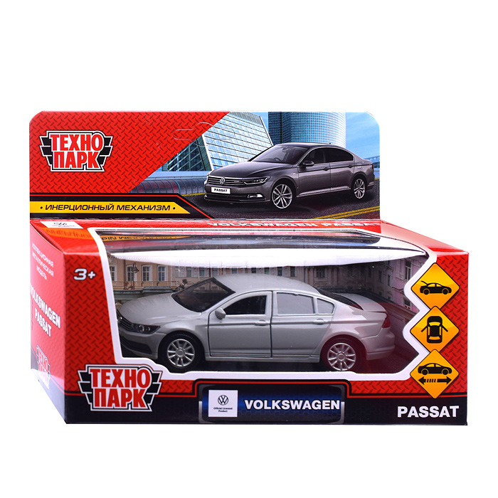 Фото к товару Машина металл Volkswagen Passat 12 см, двер, багаж, инерц, темно-серый, в коробке Машина металл Volkswagen Passat 12 см, двер, багаж, инерц, темно-серый, в коробке