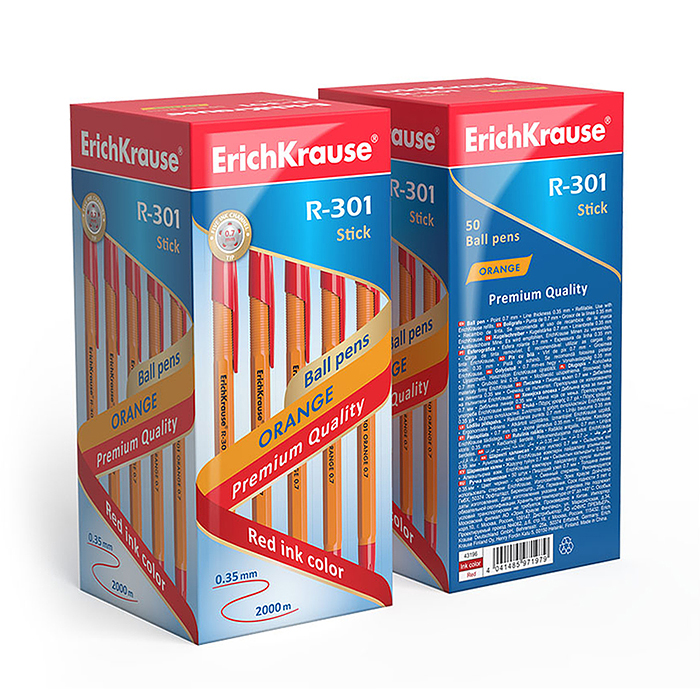 Фото к товару Ручка шариковая Stick Orange 0.7, цвет чернил красный Ручка шариковая Stick Orange 0.7, цвет чернил красный