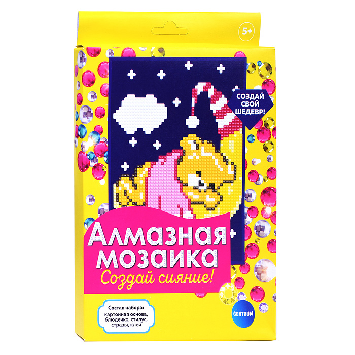 Алмазная мозаика "Месяц" 20х15см, частичное заполнение Алмазная мозаика "Месяц" 20х15см, частичное заполнение