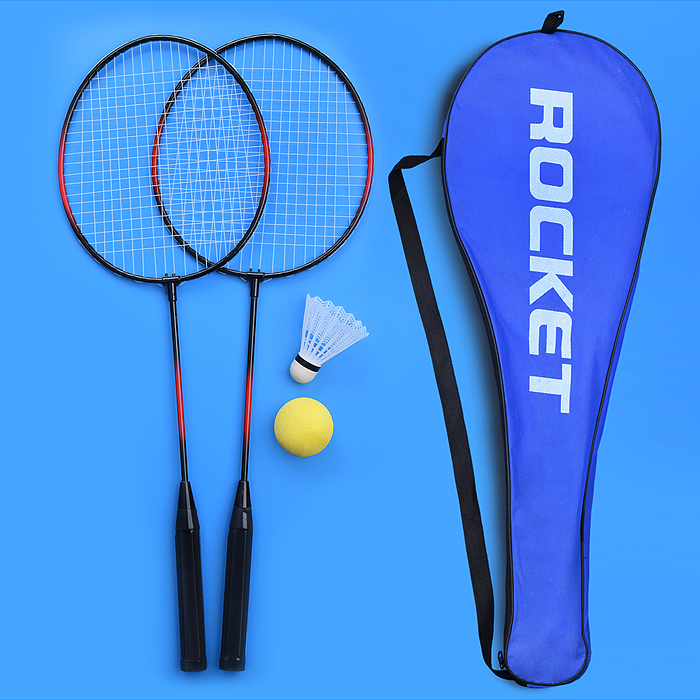 Набор Бадминтон R0176 (2 ракетки, волан,мячик) в сетке