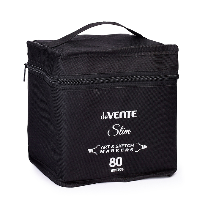 Фото к товару Набор маркеров для скетчинга "Slim" 80 цветов, двусторонние (пулевидный 1 мм/скошенный до 5 Набор маркеров для скетчинга "Slim" 80 цветов, двусторонние (пулевидный 1 мм/скошенный до 5