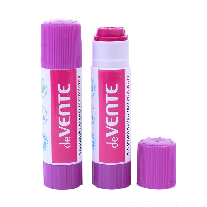 Фото к товару Клеящий карандаш PVA основа "Indicator" 08 г круглый фиолетовый (при высыхании - прозрачный Клеящий карандаш PVA основа "Indicator" 08 г круглый фиолетовый (при высыхании - прозрачный