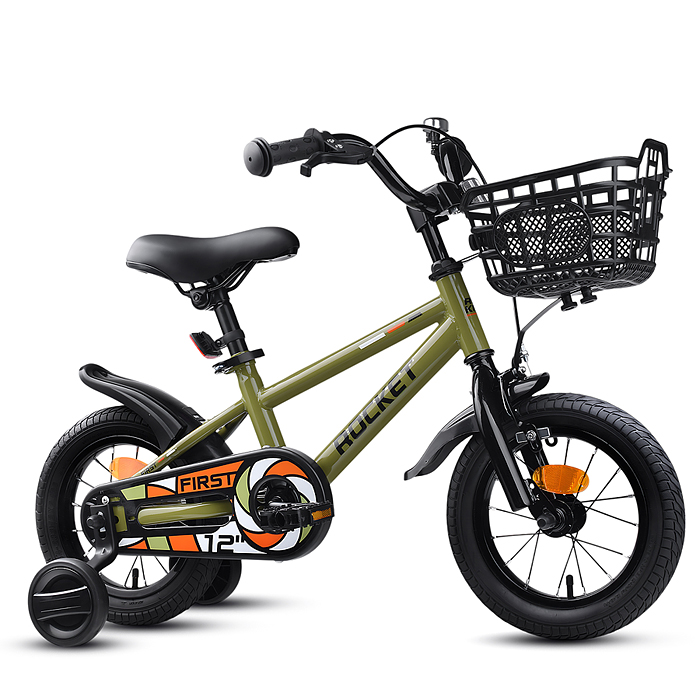 Фото к товару Велосипед 12" Rocket First, цвет хаки Велосипед 12" Rocket First, цвет хаки