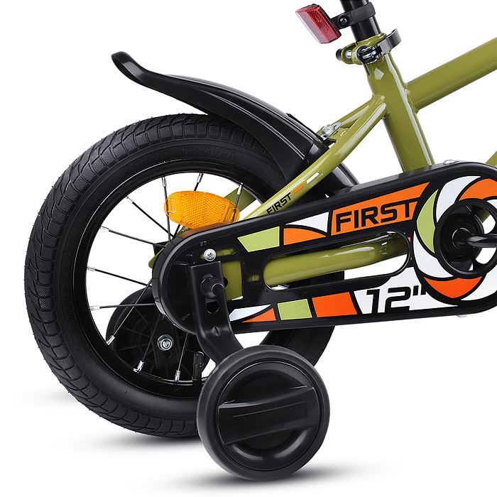 Фото к товару Велосипед 12" Rocket First, цвет хаки Велосипед 12" Rocket First, цвет хаки