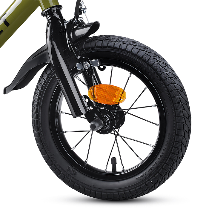 Фото к товару Велосипед 12" Rocket First, цвет хаки Велосипед 12" Rocket First, цвет хаки