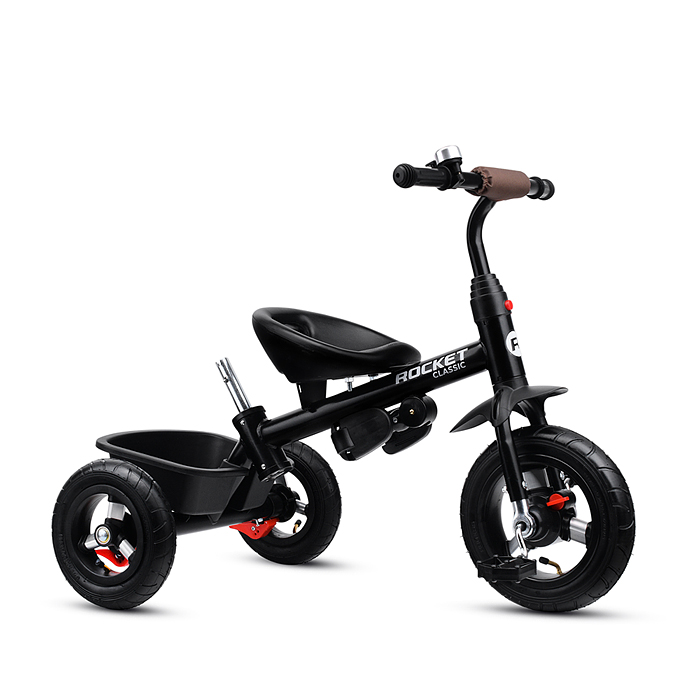 Фото к товару Велосипед трехколесный Rocket 137-BR, колеса надувные 12"/10", цвет коричневый Велосипед трехколесный Rocket 137-BR, колеса надувные 12"/10", цвет коричневый