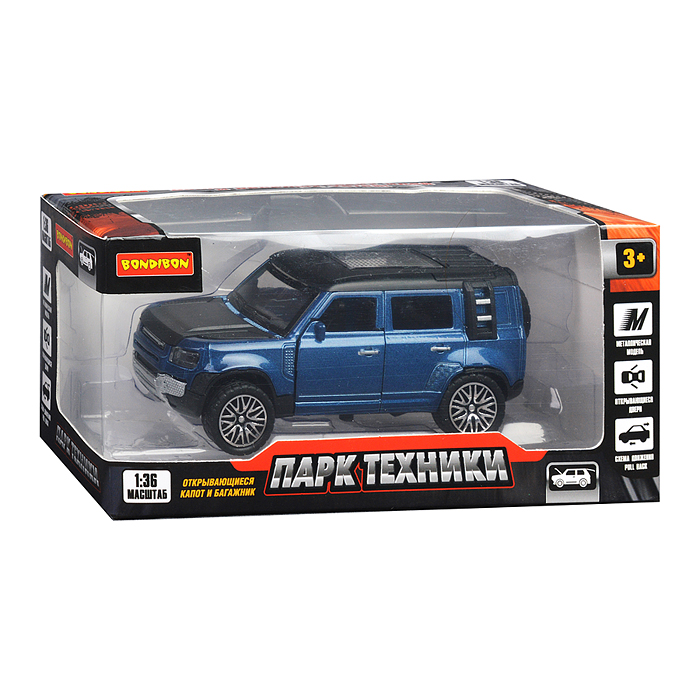 Фото к товару Машина метал. инерционная, М1:36, 4 открыв. двери "Парк Техники" джип синий Машина метал. инерционная, М1:36, 4 открыв. двери "Парк Техники" джип синий