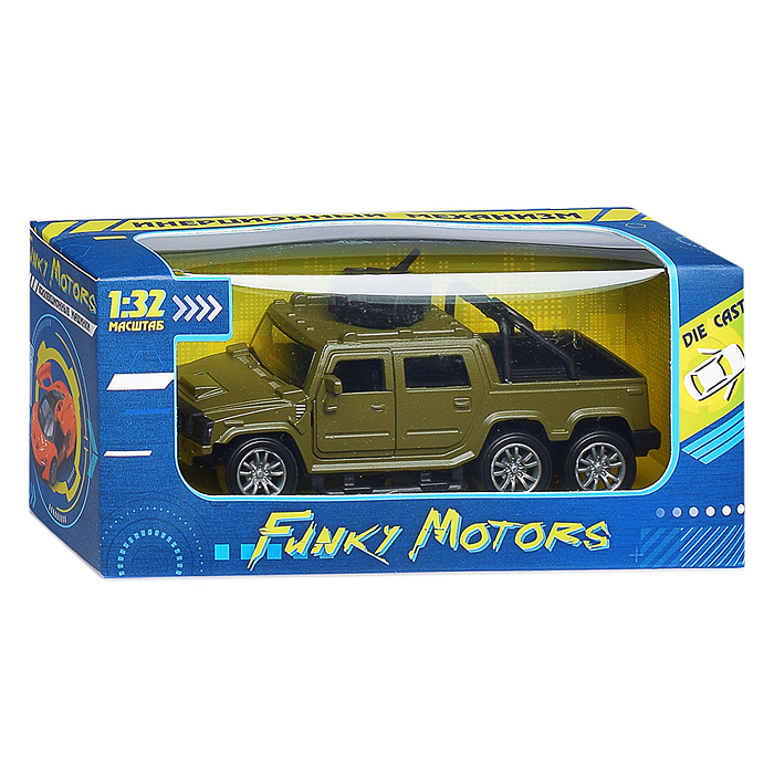 Фото к товару Хаки инерционная машинка Горный пикап die-cast,1:32, открывающиеся двери Хаки инерционная машинка Горный пикап die-cast,1:32, открывающиеся двери