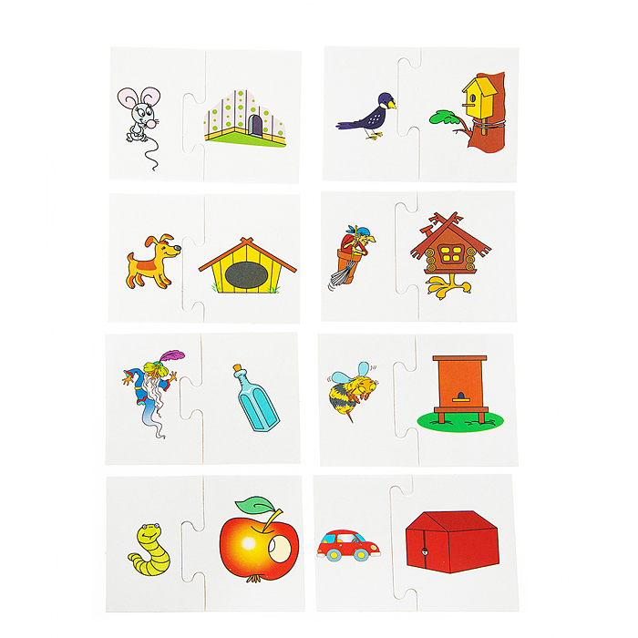 Настольная игра Кто в домике живет? (половинки)