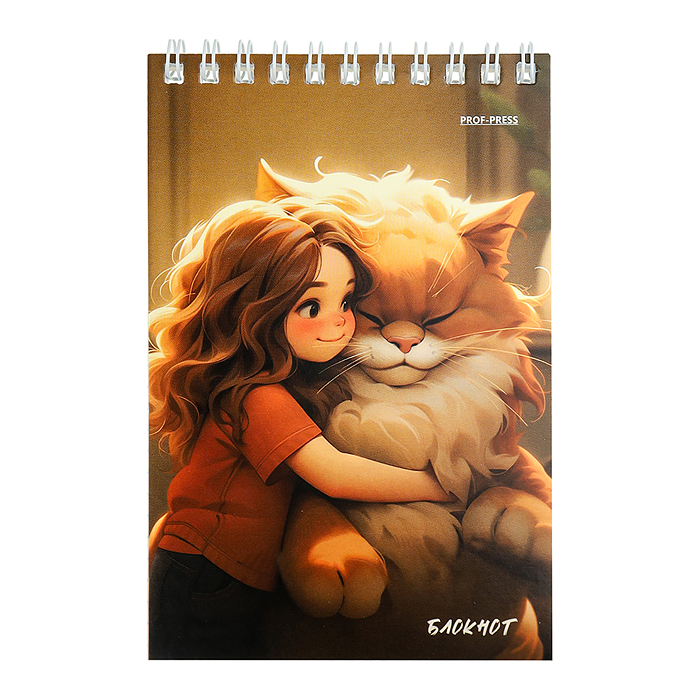 Фото к товару Блокнот А6 40л. клетка "Большой пушистый кот" ассорти, цвет.мелов.обл, офсет Блокнот А6 40л. клетка "Большой пушистый кот" ассорти, цвет.мелов.обл, офсет