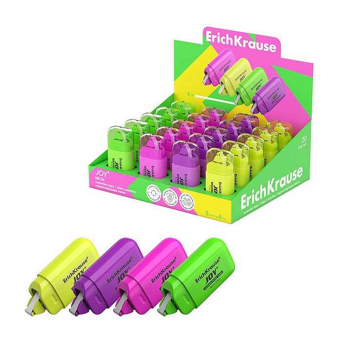 Корректирующая лента JOY®, 5мм х 6м, ассорти 