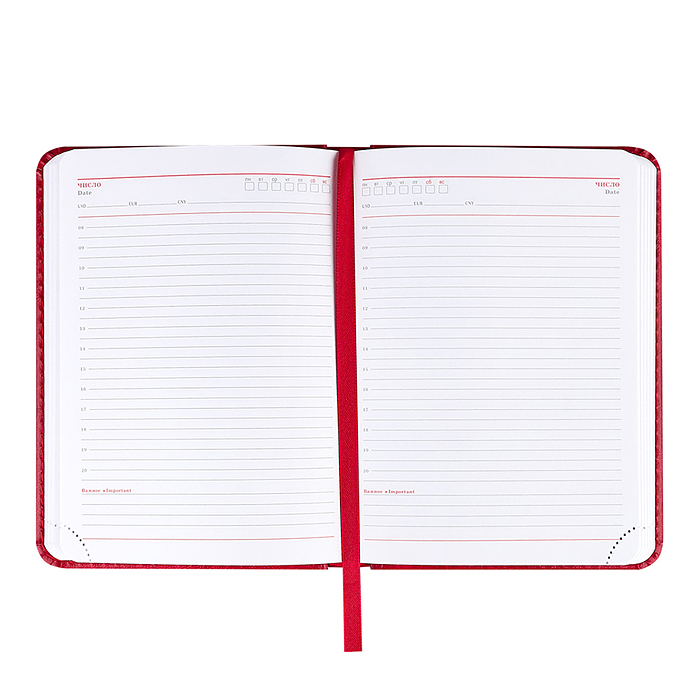 Фото к товару Ежедневник А6, 128л. недатир. "EVERYDAY CHRONICLES - RED" кожзам (красный) Ежедневник А6, 128л. недатир. "EVERYDAY CHRONICLES - RED" кожзам (красный)