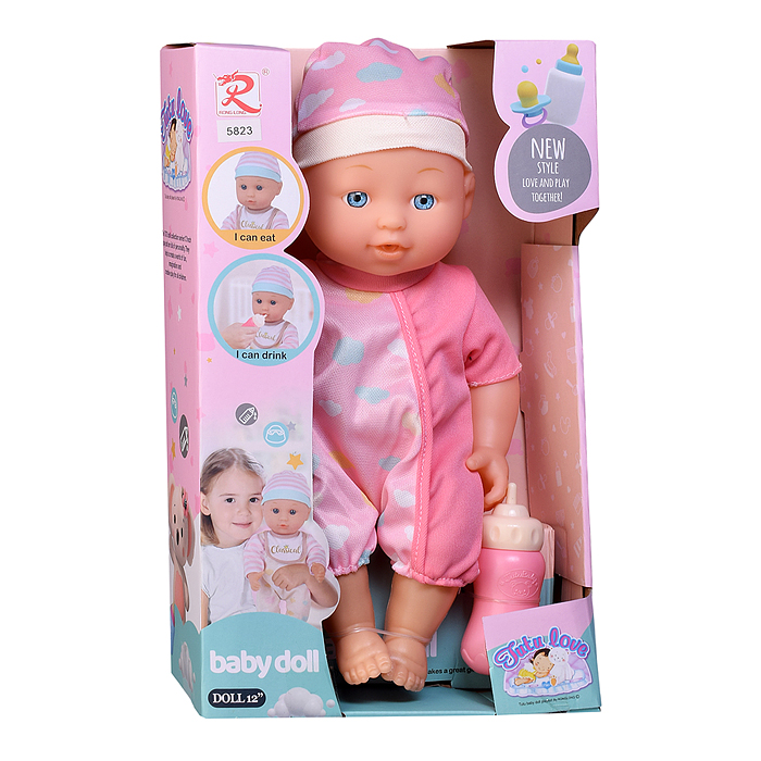 Фото к товару Пупс 5823 "Альбина" с аксессуарами, в коробке Пупс 5823 "Альбина" с аксессуарами, в коробке