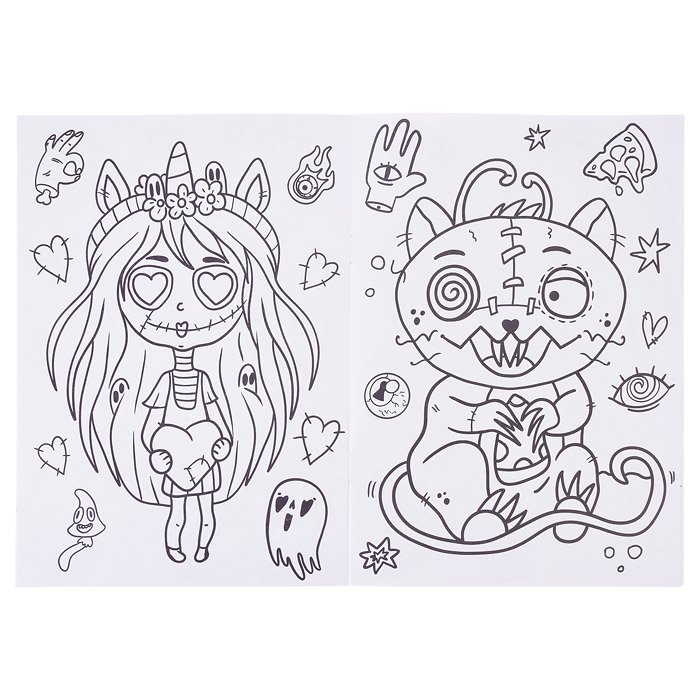 Фото к товару Раскраска эконом Няшки-раскраски. Монстрики Раскраска эконом Няшки-раскраски. Монстрики