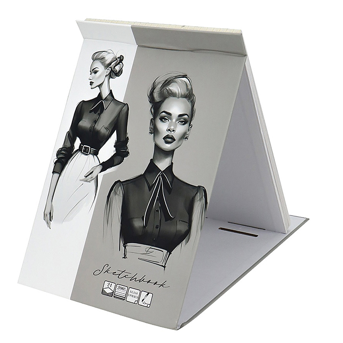 Скетчбук А4, 24л. "Изящная простота - 1" Мольберт Скетчбук А4, 24л. "Изящная простота - 1" Мольберт