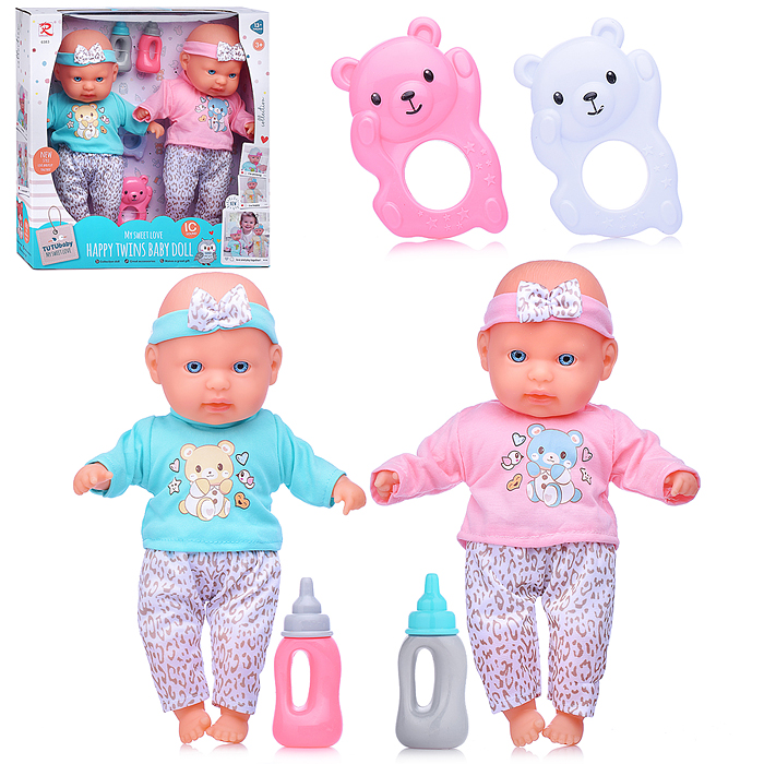 Набор пупсов 6383 с аксессуарами "Близнецы" в коробке Набор пупсов 6383 с аксессуарами "Близнецы" в коробке