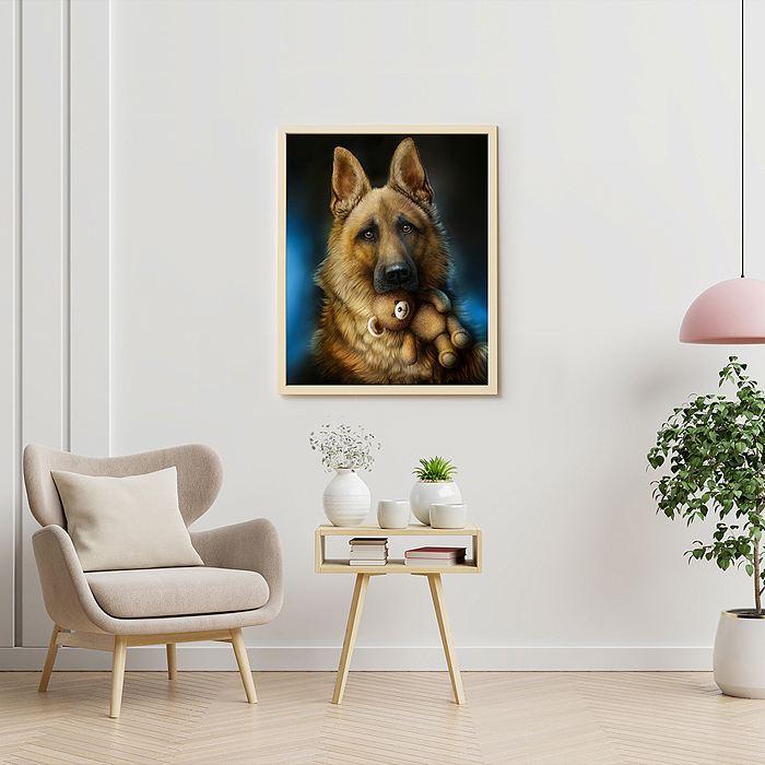 Фото к товару Картина по номерам 40х50 "Немецкая овчарка" (16 цветов) Картина по номерам 40х50 "Немецкая овчарка" (16 цветов)