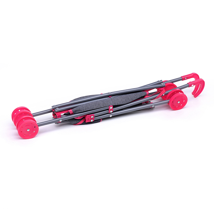 Фото к товару Коляска для кукол Y968-8 трость, прогулочная, цвет серо-розовый Коляска для кукол Y968-8 трость, прогулочная, цвет серо-розовый