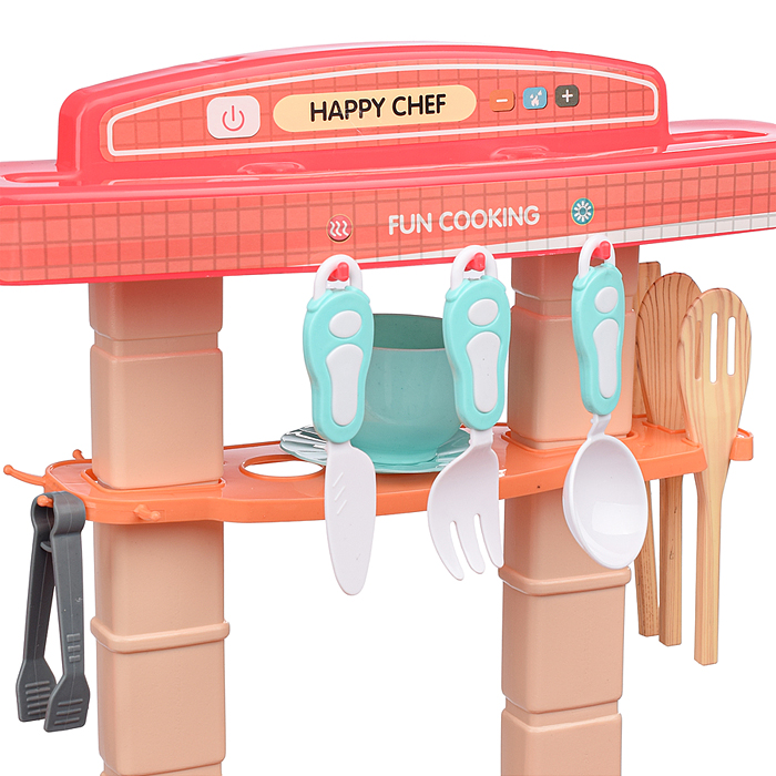 Фото к товару Игровой набор кухня MJL-913B "У шефа" цвет розовый, в коробке Игровой набор кухня MJL-913B "У шефа" цвет розовый, в коробке