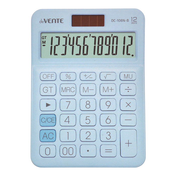 Фото к товару Калькулятор настольный DC-108N-B, 98x136x31 мм, 12 разрядный Калькулятор настольный DC-108N-B, 98x136x31 мм, 12 разрядный