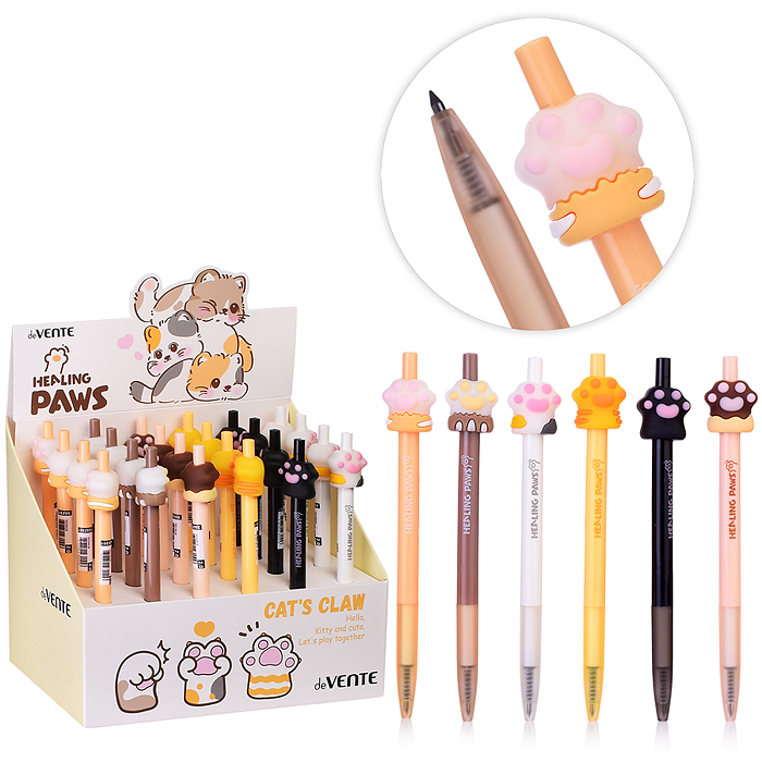 Карандаш вечный автоматический подарочный "Cat Paw" с декоративным элементом, d=2 мм