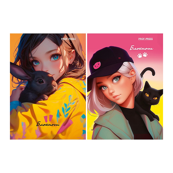 Блокнот 48л. А7 "Хозяйка и питомец-1" Блокнот 48л. А7 "Хозяйка и питомец-1"