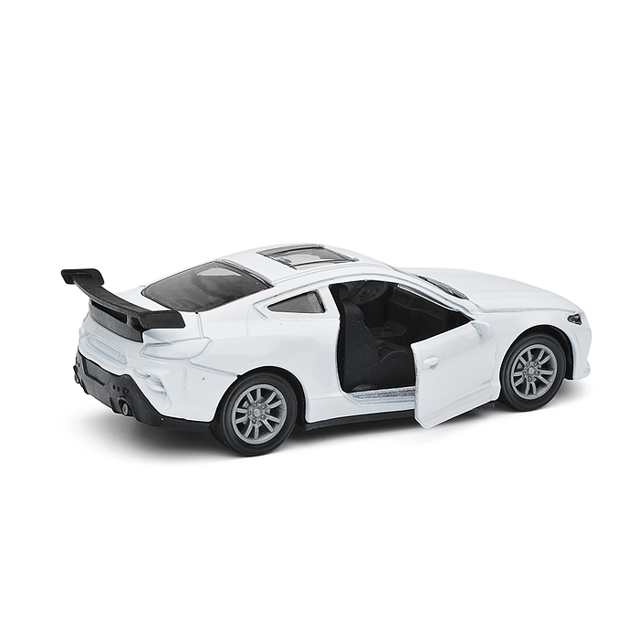 Фото к товару Белая инерционная машинка со спойлером die-cast,1:32, открывающиеся двери Белая инерционная машинка со спойлером die-cast,1:32, открывающиеся двери