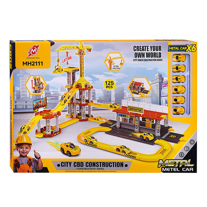 Фото к товару Парковка MH2111 "Приключения на стройке" (125 предметов) в коробке Парковка MH2111 "Приключения на стройке" (125 предметов) в коробке