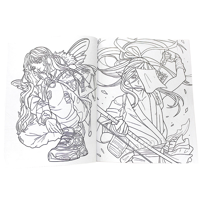 Раскраска аниме. Анимешная раскраска