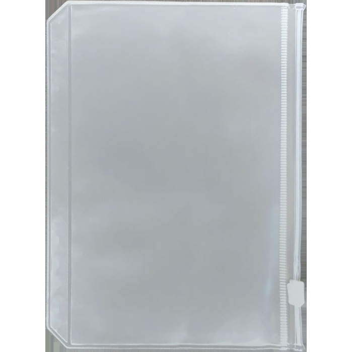 Папка-вкладыш на молнии A5 (175x215 мм) 180 мкм, универсальная перфорация, полипропилен