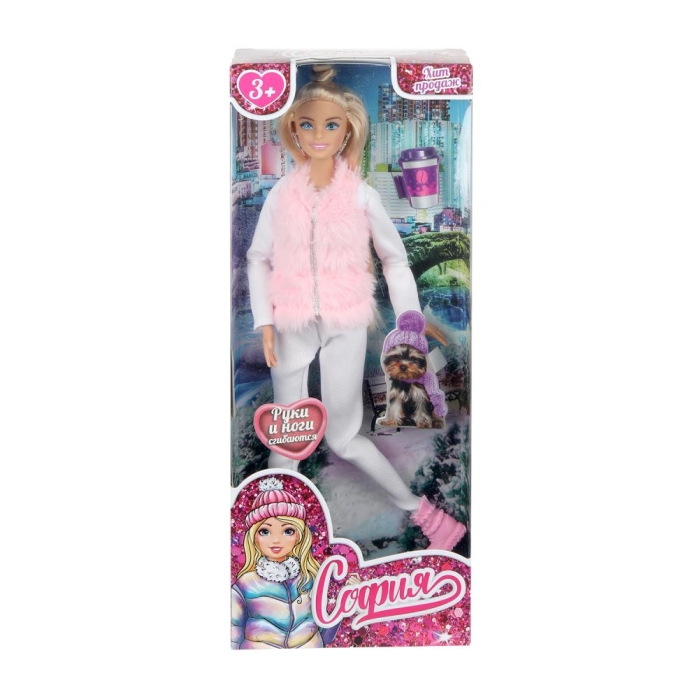 Кукла София 29 см (руки и ноги сгиб., акс.) в коробке