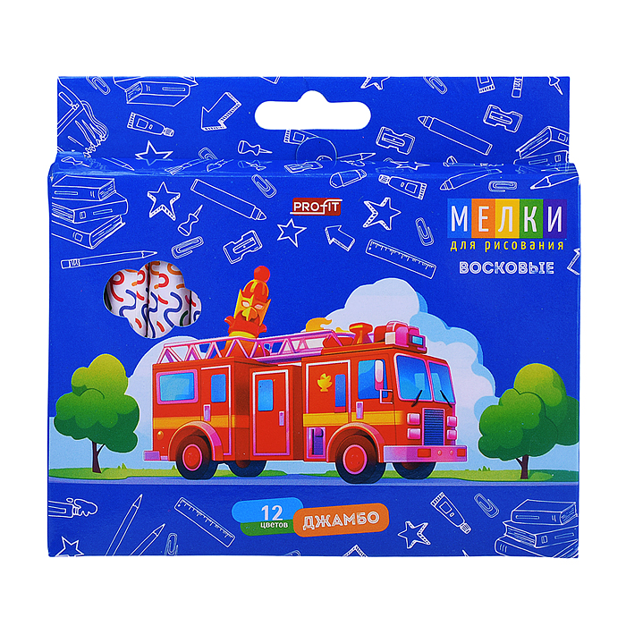 Фото к товару Набор восковых мелков "Джамбо. Спецтехника" Набор восковых мелков "Джамбо. Спецтехника"