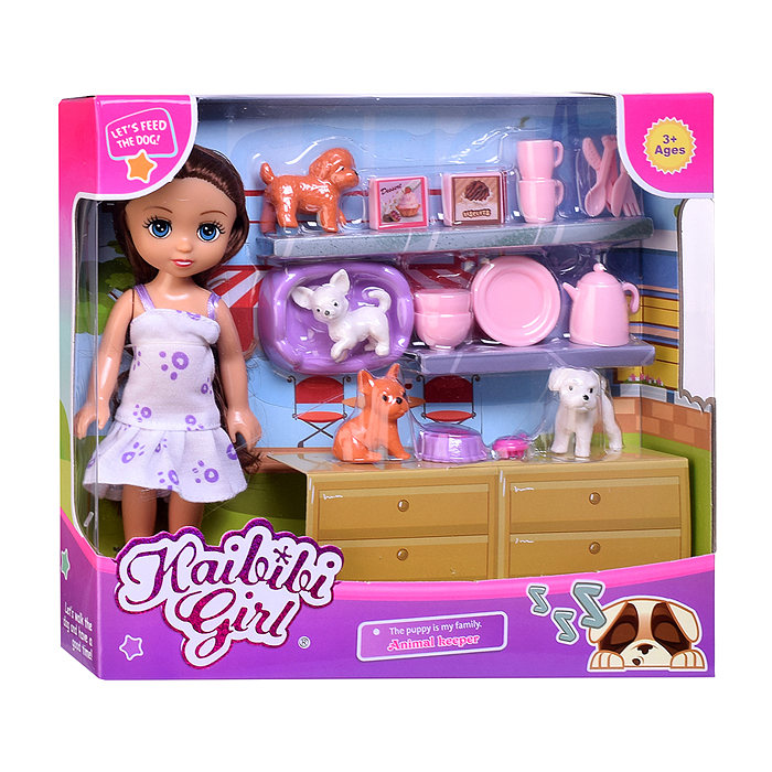 Кукла  BLD316-1 "Даша" с аксессуарами, в коробке